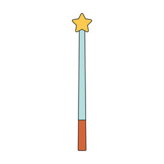 Magic wand vector icon.Color vector icon isolated on white background magic wand.