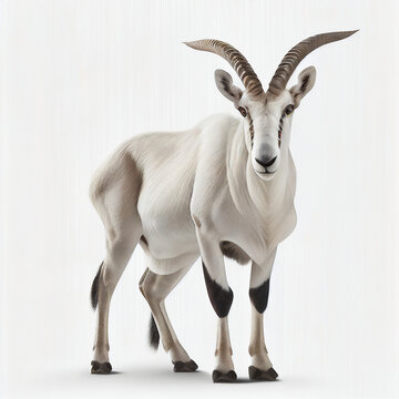 Addax image with white background ultra realistic


