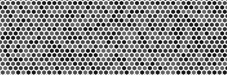 Random black and gray color  hexagon pattern background.