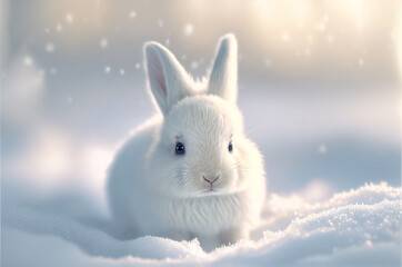 rabbit in the snow