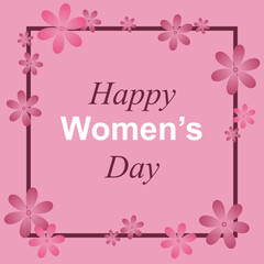 Women's day card with flowers