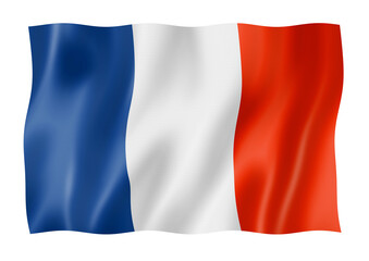 French flag isolated on white