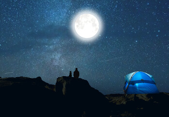 night in the mountains