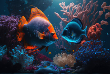 Obraz premium Fishes in the aquarium