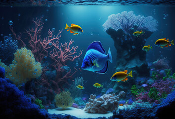 Fototapeta na wymiar Fishes in the aquarium