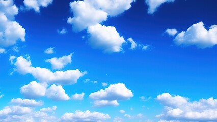 Naklejka na ściany i meble Clouds against the blue sky as the background.