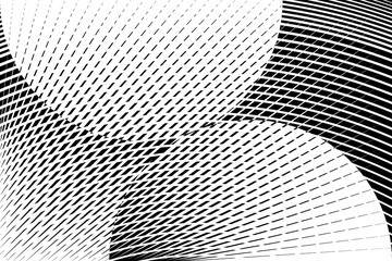 abstract halftone dots and lines background, minimal geometric dynamic pattern, vector black and white texture