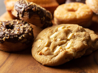 White Chocolate Cookie Close up	