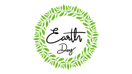 Happy Earth Day on white background ,for March 22 , Vector illustration EPS 10