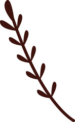 Abstract hand drawn rosemary flat icon