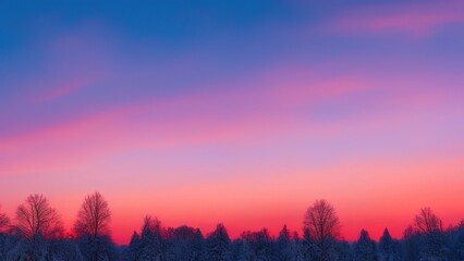 Obraz na płótnie Canvas Amazing sunset in the winter Carpathians.