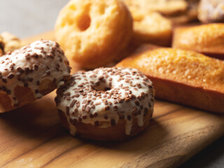 Peanut and Cream Topping Donuts