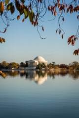 The Jefferson Memorial, as seen from across the Tidal Basin, Washington, D.C., USA