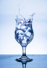 The image of pouring drinking water, into a glass, Danger or imminent danger concept