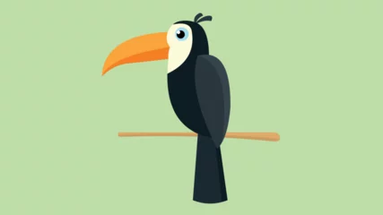 Foto op Aluminium Toucan  bird icons. Flat illustration of  toucan parrot bird vector icons isolated © Wolfart
