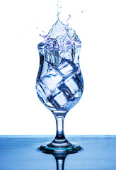 The image of pouring drinking water, into a glass,