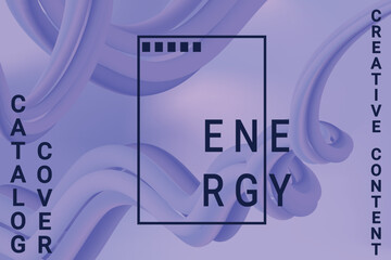 Flowers poster. Magazine cover. Abstract gradient wave background.