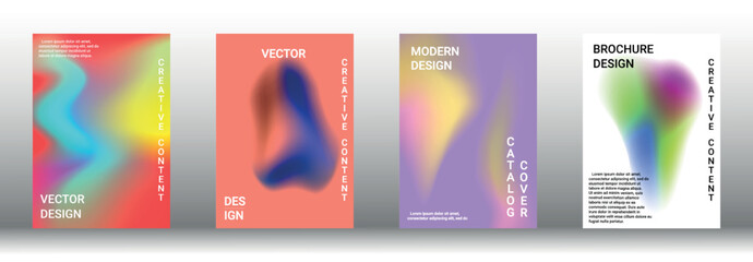 Artistic covers design. Creative fluid colors backgrounds. Set of abstract covers