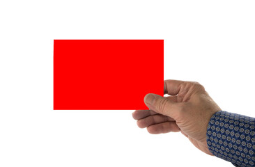 Obraz premium Hand holding blank plain card