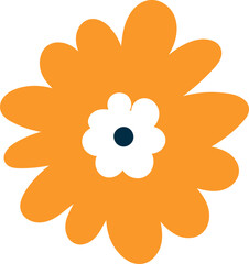 Flower decor element flat icon Wildflowers
