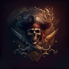 Fototapeta premium Mid journey render of pirate 