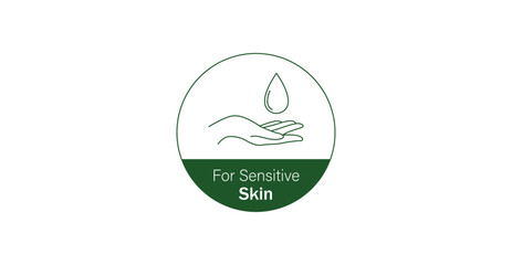 for sensitive skin icon vector illustration 