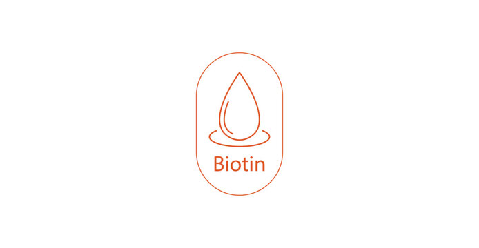 biotin vitamin b7 line icon vector illustration 