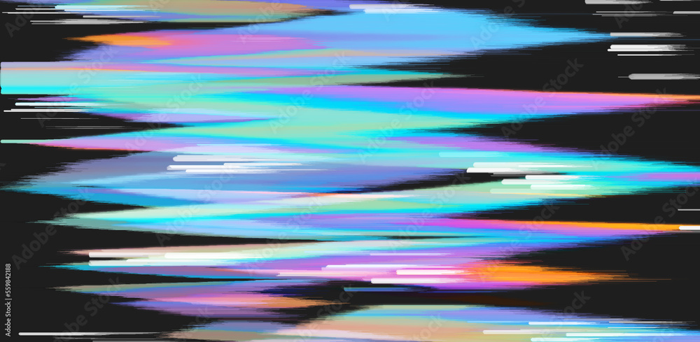 Aufkleber Abstract background with digital pixel noise glitch artifacts. Screen showing video tape with damage.