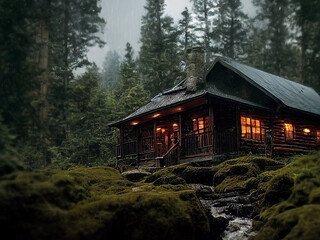 old house cabin in the woods