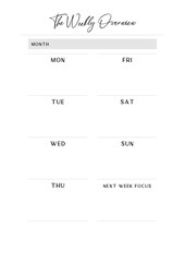 Bullet journal, Planner, Habits tracker printable Template