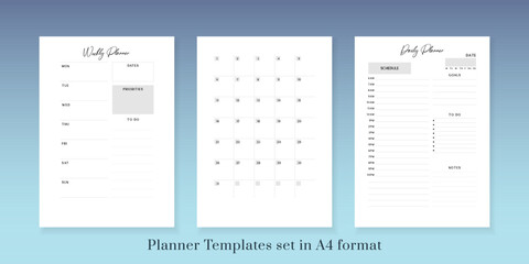 Bullet journal, Planner, Habits tracker printable Template