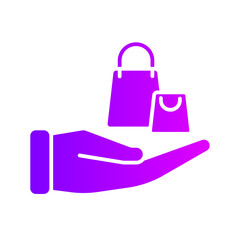 shopping bag gradient icon