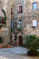 Fototapeta na wymiar Montemerano, Tuscany - small medieval village in Maremma. Italy. 