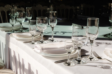 table set for a party