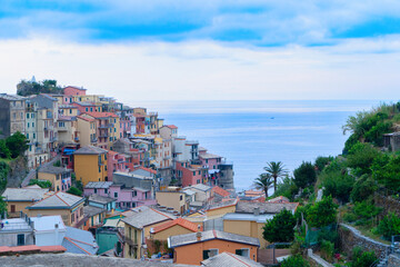 Fototapeta premium Manarila picturesque town houses of Cinque Terre, Italy