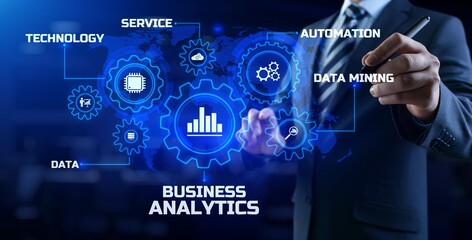 Business analytics BI intelligence Big data analyze concept.