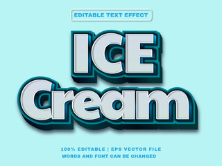 Ice Cream 3d Editable Text Effect, text mockup
