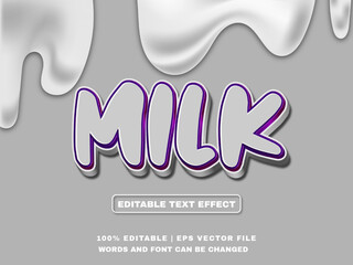 Milk 3d Editable Text Effect, text mockup