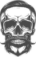 skull mustache