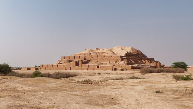 View of the ancient ziggurat of Chogha Zanbil in Khuzestan province, Iran 