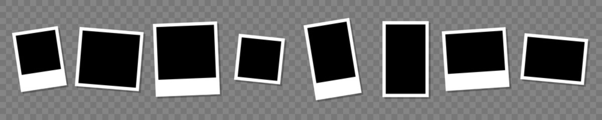 Set of photo frame vector flat icon