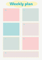 weekly plan A4