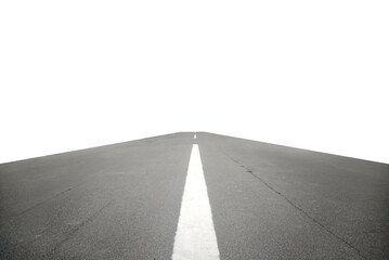Empty road street with in PNG isolated on transparent background