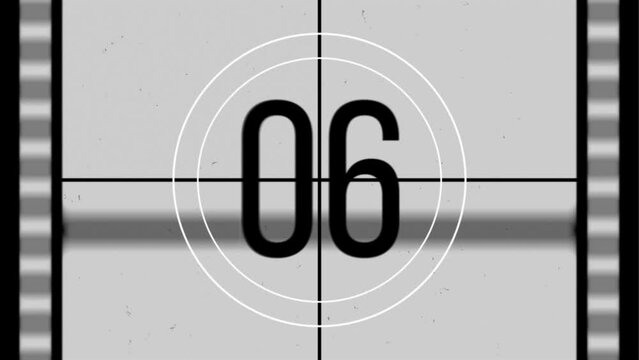 Vintage Film Countdown Movie Style Old School Golden Age of Hollywood Greyscale Aesthetic 1:1 1080x1080