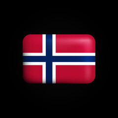 Obraz premium Norway Flag 3D Icon. National Flag of Norway. Vector illustration