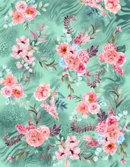 Fotobehang floral pattern background design print © Victoria Arend