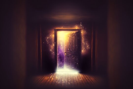 Magic glowing door