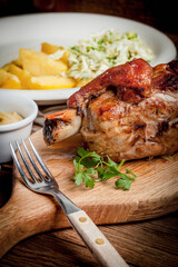 Roast pork knuckle.