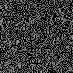 seamless vector wallpaper with smooth chaotic zigzags and spirals. abstract background pattern