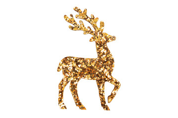 Golden christmas reindeer